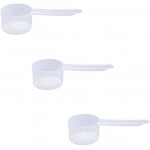 Plastic Measuring Scoop, (29.6 cc | 2 tablespoon | 1/8 Cup | 29.6 mL) Long Handle Spoons for Powders, Granules, Coffee, Pet Food, Baking Supplies, Protein and Other Dry Goods, BPA Free (Set of 3)