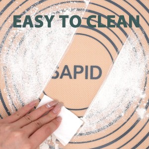 Sapid Extra Thick Silicone Pastry Mat Non-slip with Measurements for Non-stick Silicone Baking Mat Extra Large, Dough Rolling, Pie Crust, Kneading Mats, Countertop, Placement Mats (24