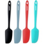 Mini Silicone Spatula - BPA Free Pro-Grade 600ºF Heat-Resistant Non-Stick Small Rubber Jar Spatula - Silicone Kitchen Scraper Utensil Tool for Cooking and Baking, 8.8 IN