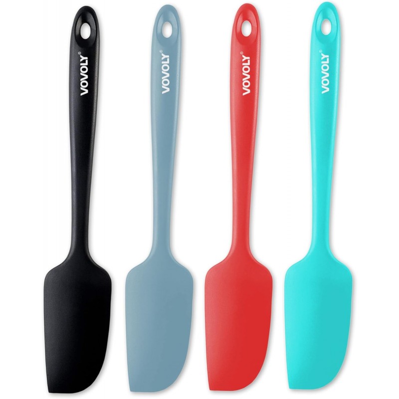 Mini Silicone Spatula - BPA Free Pro-Grade 600ºF Heat-Resistant Non-Stick Small Rubber Jar Spatula - Silicone Kitchen Scraper Utensil Tool for Cooking and Baking, 8.8 IN