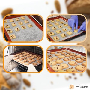 Silicone Baking Mats Half Sheet Non-Stick Cookie Sheet for Baking Silicon Baking Mat Set (12