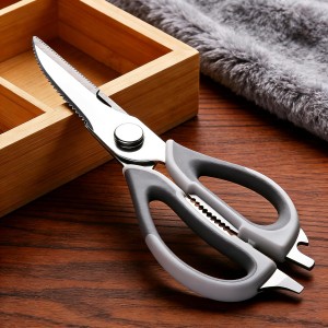 Kitchen Scissors for Food Heavy Duty, All Purpose Kitchen Shears that Come Apart Dishwasher Safe, Sharp Stainless Steel Cooking Scissors for Meat, Poultry, Fish (Grey)