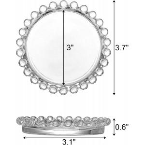 Fasmov 10 Pack Crystal Coasters Drink Coaster for Home Counters, Kitchen, Dining Room, Living Room, Patio, Coffee Table, 3.7 inches