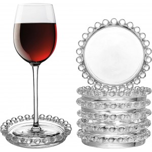 Fasmov 10 Pack Crystal Coasters Drink Coaster for Home Counters, Kitchen, Dining Room, Living Room, Patio, Coffee Table, 3.7 inches