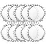 Fasmov 10 Pack Crystal Coasters Drink Coaster for Home Counters, Kitchen, Dining Room, Living Room, Patio, Coffee Table, 3.7 inches