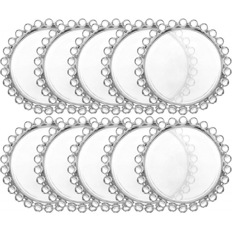 Fasmov 10 Pack Crystal Coasters Drink Coaster for Home Counters, Kitchen, Dining Room, Living Room, Patio, Coffee Table, 3.7 inches