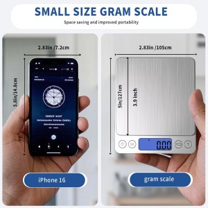 Gram Scale Small Digital Food Scale, 500g by 0.01Gram/0.001Ounce, Accurate Weighting, MEIYA Multifunction Kitchen Scale for Jewelry/Baking/Soap, 9 Units, Tare Function, LCD Display, Including Battery