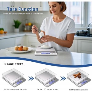 Gram Scale Small Digital Food Scale, 500g by 0.01Gram/0.001Ounce, Accurate Weighting, MEIYA Multifunction Kitchen Scale for Jewelry/Baking/Soap, 9 Units, Tare Function, LCD Display, Including Battery