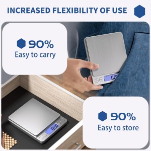 Gram Scale Small Digital Food Scale, 500g by 0.01Gram/0.001Ounce, Accurate Weighting, MEIYA Multifunction Kitchen Scale for Jewelry/Baking/Soap, 9 Units, Tare Function, LCD Display, Including Battery