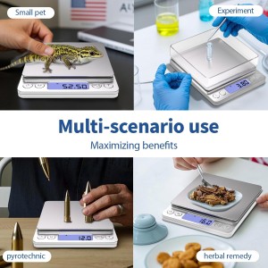 Gram Scale Small Digital Food Scale, 500g by 0.01Gram/0.001Ounce, Accurate Weighting, MEIYA Multifunction Kitchen Scale for Jewelry/Baking/Soap, 9 Units, Tare Function, LCD Display, Including Battery