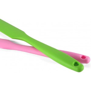 Small Silicone Spatulas Bulk for Kitchen, Baking, Cake Icing, Resin Craft(set of 6), Mini Silicon Scraper Tool, Jar Spatula with Long Handle Heat Resistant, Waxing Sticks Large with Slant for Hard Wax