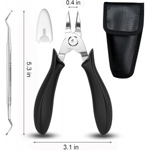 Ingrown Toenail Clippers(Upgrade), Steel Nail Clippers for Professional Podiatrist, Unique Long Handle Curved Blade Tool for Thick & Ingrown Nails, Suitable for Men, Women and Elderly-XIORRY