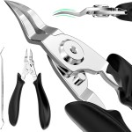 Ingrown Toenail Clippers(Upgrade), Steel Nail Clippers for Professional Podiatrist, Unique Long Handle Curved Blade Tool for Thick & Ingrown Nails, Suitable for Men, Women and Elderly-XIORRY