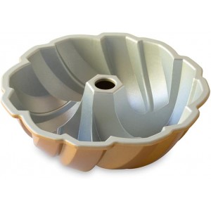 Nordic Ware NW 95577 75th Anniversary Braided Rope Bundt Cake Pan, Gold 12 Cup Capacity