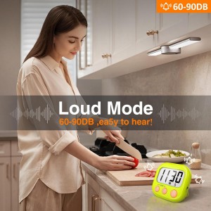 2 Pack Kitchen Timers Loud Ring Digital Timers for Cooking Magnetic Green