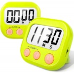 2 Pack Kitchen Timers Loud Ring Digital Timers for Cooking Magnetic Green