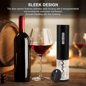 COKUNST Electric Wine Opener, Rechargeable Automatic Wine Corkscrew Bottle Opener With Foil Cutter, Type-C Charging Wine Openers With LED Light For Home Party Restaurant Wedding Gifts