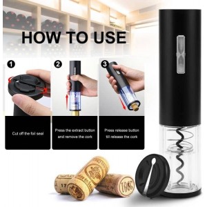COKUNST Electric Wine Opener, Rechargeable Automatic Wine Corkscrew Bottle Opener With Foil Cutter, Type-C Charging Wine Openers With LED Light For Home Party Restaurant Wedding Gifts