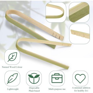 40 Pieces Mini Bamboo Disposable Tongs for food 4 Inch Bamboo Toast Tongs Disposable Mini Braces Wooden Cooking Braces for charcuterie Cooking Toast Bread Pickles Tea Supplies
