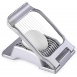 Egg Slicer for Hard Boiled Eggs, Stainless Steel Wire, Multipurpose Heavy Duty Aluminium Egg Cutter Dishwasher Safe for Egg, Salads & Sandwiches, Strawberries, Mushrooms & Soft Cheese, Fruit, Sliver