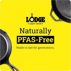 Lodge 15 Inch Cast Iron Pizza Pan - PFAS-Free Pre-Seasoned Baking Pan for Crispy Crusts, Roasted Vegetables, and Grilling - Dual Handle Design - Made in the USA