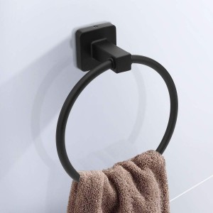 Bathroom Hardware Set 4 Pieces,Stainless Steel Matte Black Towel Bar Set, Includes 24In Towel Bar, Towel Ring, Robe Towel Hooks,Toilet Paper Holder, Bathroom Towel Rack Set