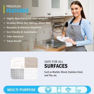 AIDEA Swedish Dish Cloth, 10PK, Swedish Dishcloths for Kitchen, Reusable Paper Towels Washable, Sponge Cloths Kitchen, Absorbent Dish Rags, Dish Towels Cloth, 7