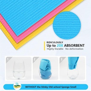 AIDEA Swedish Dish Cloth, 10PK, Swedish Dishcloths for Kitchen, Reusable Paper Towels Washable, Sponge Cloths Kitchen, Absorbent Dish Rags, Dish Towels Cloth, 7