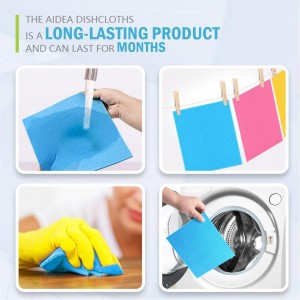 AIDEA Swedish Dish Cloth, 10PK, Swedish Dishcloths for Kitchen, Reusable Paper Towels Washable, Sponge Cloths Kitchen, Absorbent Dish Rags, Dish Towels Cloth, 7