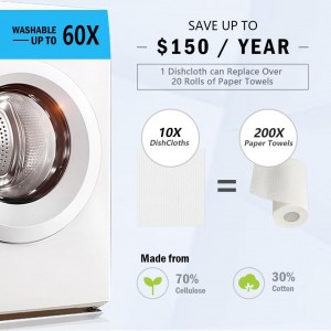 AIDEA Swedish Dish Cloth, 10PK, Swedish Dishcloths for Kitchen, Reusable Paper Towels Washable, Sponge Cloths Kitchen, Absorbent Dish Rags, Dish Towels Cloth, 7