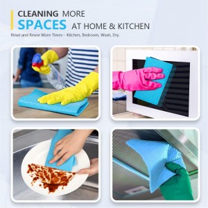 AIDEA Swedish Dish Cloth, 10PK, Swedish Dishcloths for Kitchen, Reusable Paper Towels Washable, Sponge Cloths Kitchen, Absorbent Dish Rags, Dish Towels Cloth, 7