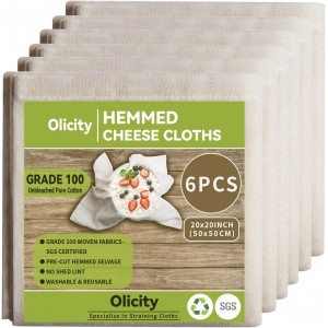 Olicity Cheese Cloths, 6PCS, Grade 100,2...