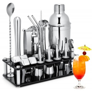Cocktail Shaker Set, 23-Piece Stainless ...