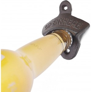 Beer bottle openers Cast Iron wall mounted bottle opener(Set of 2With screws)