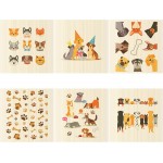 Patelai 6 Pieces Mixed Dog Swedish Cleaning Dishcloths Cloths Absorbent and Fast Drying Kitchen Dish Towels Dogs Cleaning Wipes for Kitchen Bathroom Office Wedding Housewarming, 6 Designs