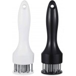 Meat Tenderizer Tool with Ultra Sharp Stainless Steel Needle Blades 2 Pack Meat Tenderizer Tool Profession Kitchen Gadgets Jacquard for Tenderizing and Cooking BBQ, Marinade, Steak, Beef, and Poultry