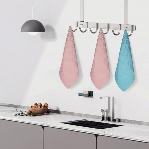 6 Pack Waffle Weave Dish Cloths, 13x13 Inch 100% Cotton Kitchen Towels for Washing Dishes - Super Absorbent, Quick Drying Dish Rags (Mixed Colors)