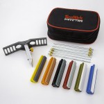 Smith’s 51321 Precision Sharpening Kit – 6 Sharpening Stones – Straight + Serrated Knives – Sharpen Hooks, Kitchen, Hunting, Fishing + Pocket Knives – Angle Guide – Portable Kit w/Storage Pouch