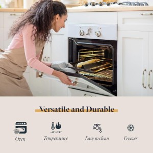 Non-Stick Baguette Baking Pan - French Bread Loaf Tray for 2 Perfectly Baked Baguettes - Perforated Anthracite Baguette Bake Pan for Baking Supplies