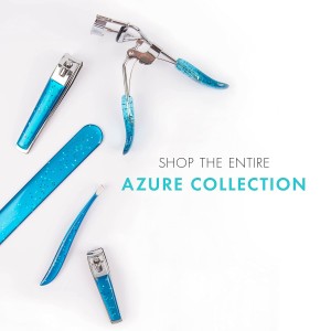 TRIM Azure Collection Clipper Set – Precision-Ground Cutting Edges for Clean, Even Cuts – Convenient and Easy to Use – Perfect for at-Home Manicures and Pedicures – Carbon Steel