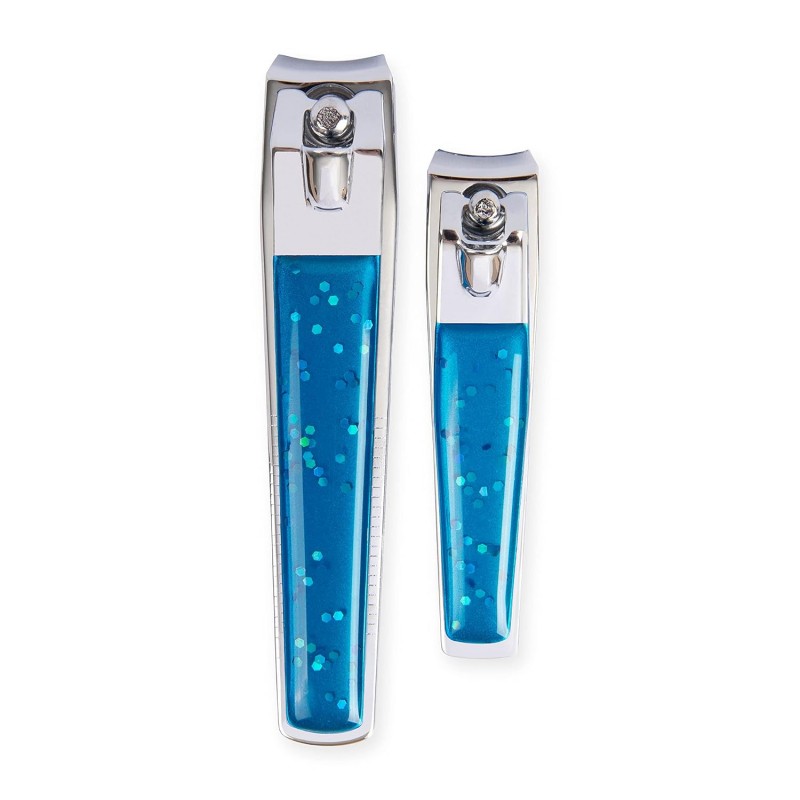 TRIM Azure Collection Clipper Set – Precision-Ground Cutting Edges for Clean, Even Cuts – Convenient and Easy to Use – Perfect for at-Home Manicures and Pedicures – Carbon Steel