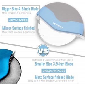 Pizza Cutter Wheel, Detachable Blade Easy to Clean, Ergonomic Pizza Slicer Cutter with Protective Blade Cover, Large Size, Blue