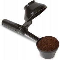 Perfect Pod EZ-Scoop Coffee Scooper & Funnel for Reusable K Cup Refillable Coffee Pods, 2 Tablespoon Capacity Black