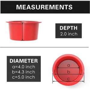 SILIVO 4 Inch Cake Pan (6 Pack) - Silicone Mini Smash Cake Pans, Nonstick Small Cake Pans for Smash Cake,Muffin and Egg Bites