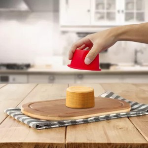 SILIVO 4 Inch Cake Pan (6 Pack) - Silicone Mini Smash Cake Pans, Nonstick Small Cake Pans for Smash Cake,Muffin and Egg Bites