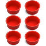SILIVO 4 Inch Cake Pan (6 Pack) - Silicone Mini Smash Cake Pans, Nonstick Small Cake Pans for Smash Cake,Muffin and Egg Bites