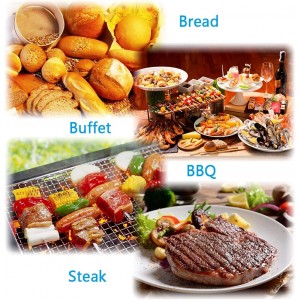 2 Pcs 10 Inch Scissor Food Tongs,Stainless Steel Kitchen Tongs Serving Tong with Comfort-Grip Handle for Cooking,Barbecue,Grilling,Heavy Duty Buffet Pliers