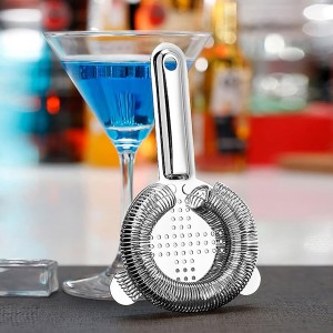WUWEOT 6 Pack Cocktail Strainer, Stainless Steel Bar Strainer, Bar Tool Drink Strainer with 100 Wire Spring for Professional Bartenders and Mixologists