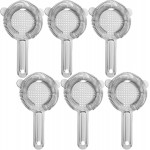 WUWEOT 6 Pack Cocktail Strainer, Stainless Steel Bar Strainer, Bar Tool Drink Strainer with 100 Wire Spring for Professional Bartenders and Mixologists