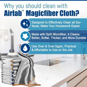 Airlab Streak Free Miracle Cleaning Cloth Easy Clean Pack of 8-12